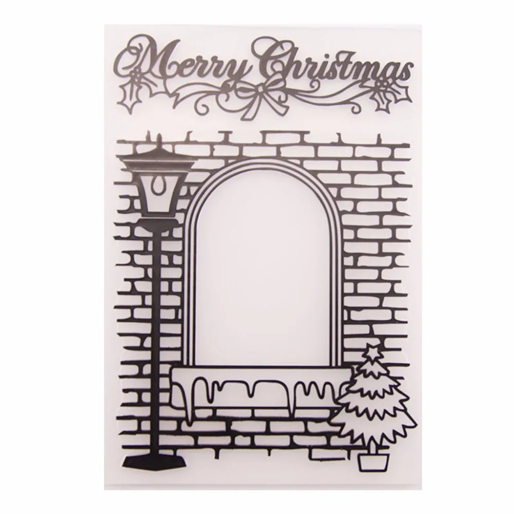 

Plastic Embossing Folder Stencils Template Molds DIY Scrapbooking Paper Photo Album Card Decoration Merry Christmas