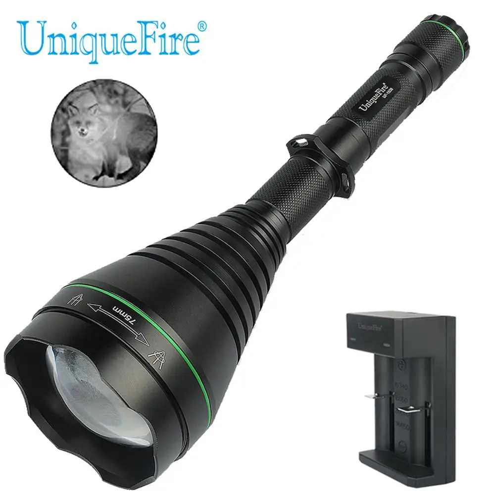 UniqueFire 1508 IR 940NM 75 мм 3 Режимы светодиодный фонарик зум фокус инфракрасный свет