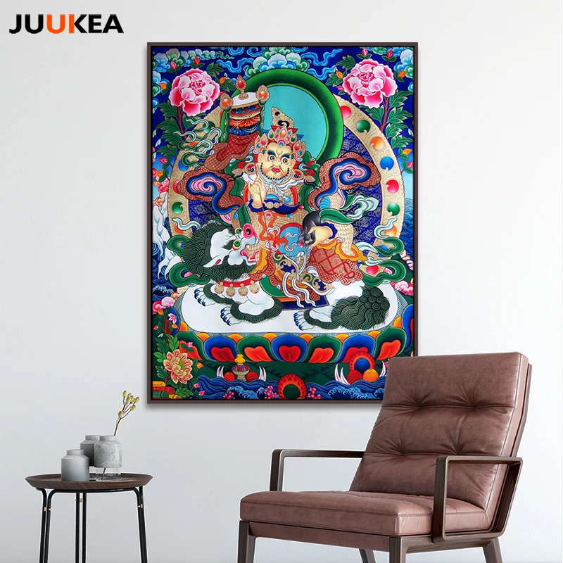 

Special Buddhism Thangka Traditional Realistic Painting HD Arts Copy Printed Canvas Wall Picture For Living Room, Home Decor