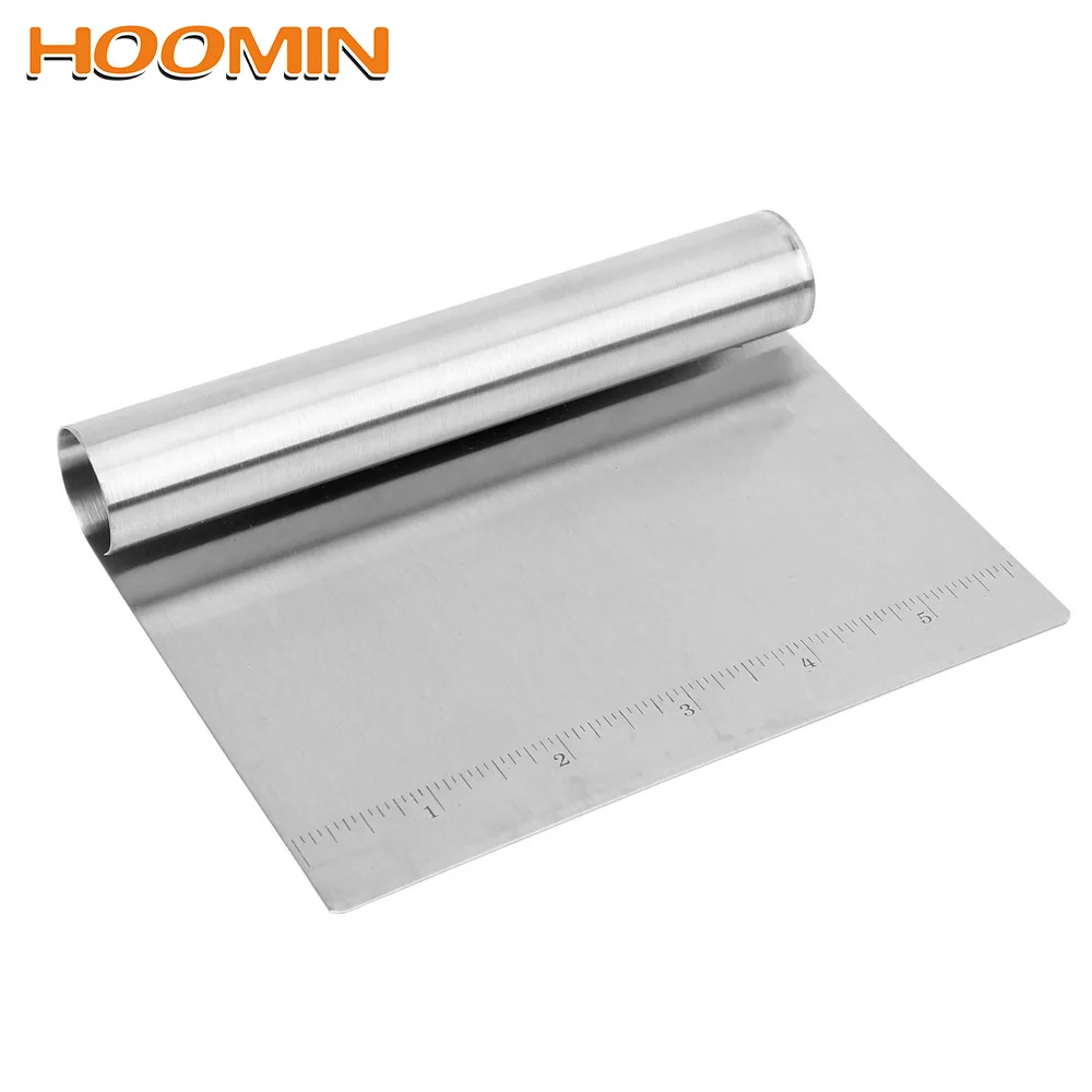  HOOMIN Stainless Steel Dough Cutter Flour Scraper for Pizza Pastry Cutter Pancake Battercake Flour 