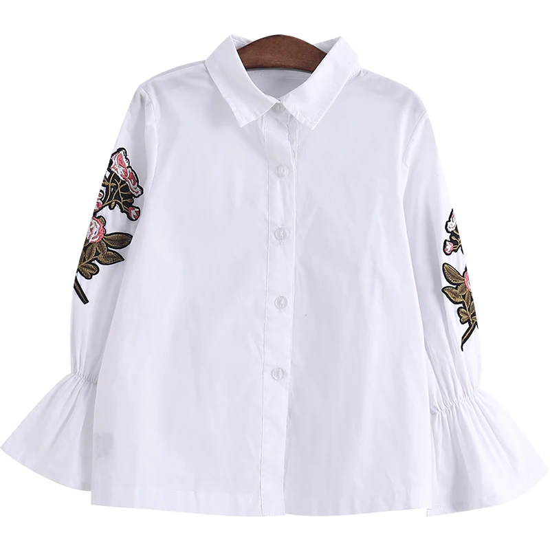 

Girls Blouse 2018 Autumn Baby Girl Clothes Children Clothing School Girl Blouse Cotton Child Shirt Blusas Kids Clothes 2-14Y