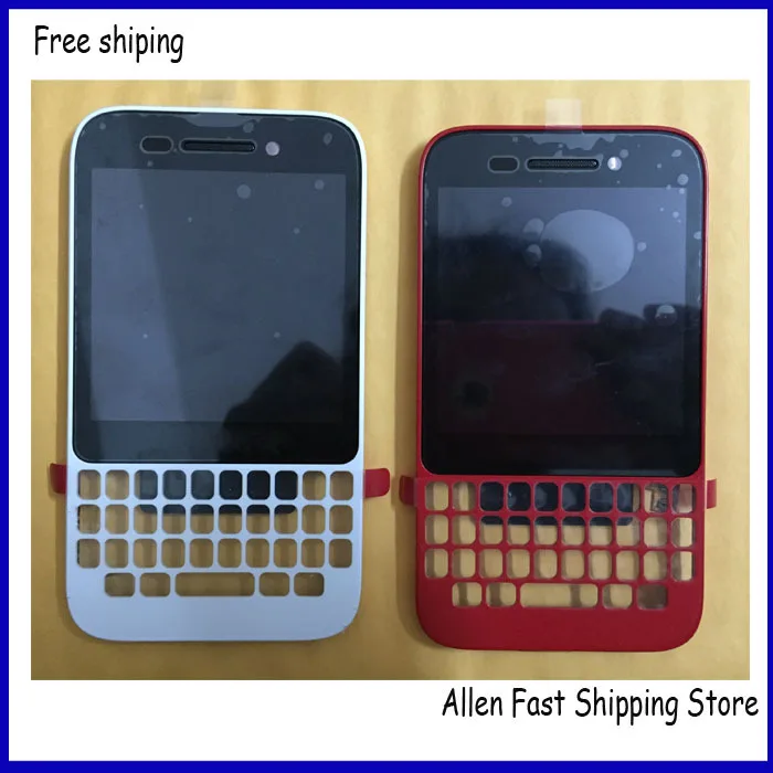 Original Q5 LCD Touch Screen For Blackberry Q5 LCD With Front Housing Frame Bezel LOGO White