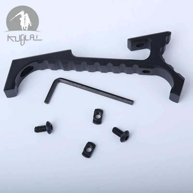 KUBLAI رابط منحني Foregrip البليت الألومنيوم قبضة اليد توقف ل KeyMod و M-لوك السكك الحديدية Handguard بندقية BK