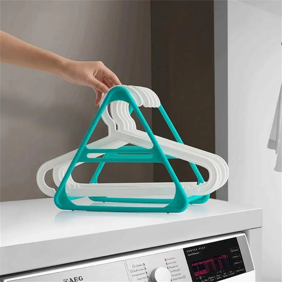 Home Accessories Clothes Hanger Organizer Folding Rack Sturdy Plastic