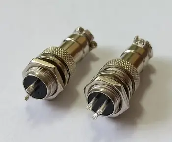 

10set/1lot GX12 2P 3P 4P 5P 6PIN aviation plug and socket Docking cable connector set: female + male mounting hole:12mm
