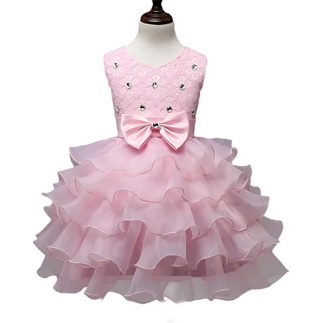 Buy Baby Girls Wedding Dress Sleeveless 2016 New