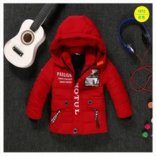 Enfants vêtements de mâle hiver coton rembourré veste vers le bas coton ouaté veste épaississement garçons filles épaississent manteau À Capuchon 2-5 T