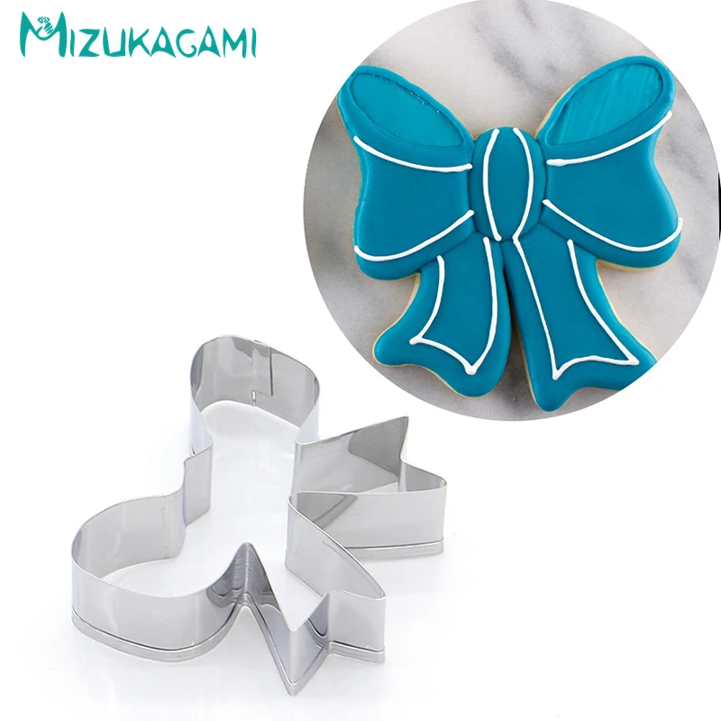 

New Cookie Cutters Stainless Steel Bow Shape Baking Fondant Tools DIY Kitchen MS-00204