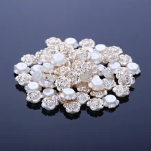 Por Resin Roses For Jewelry Making 100pcs Lot Diy Jewelry Accessories Abs Imitation Pearl Straight Hole Rose Flowers Beads For Making Decorations 5 12mm