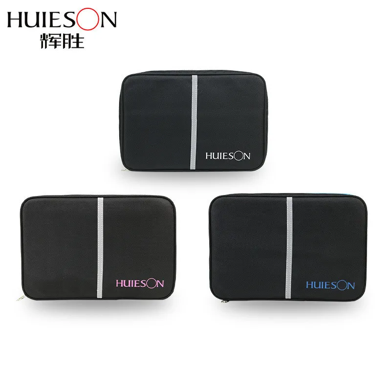 Huieson قدرة كبيرة مزدوجة طبقة مستطيل تنس طاولة حقيبة للماء أكسفورد القماش حالة ل 2 مضارب و Accessorries