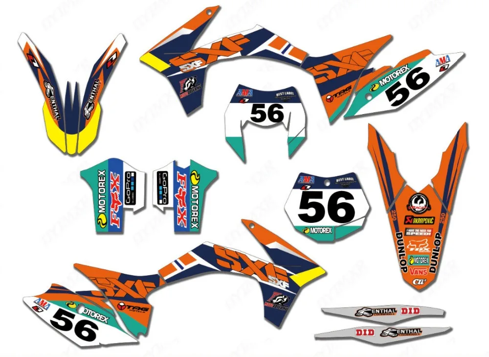 

Motocross Graphics Stickers Decals For KTM SX SXF XC XCF XCF-W 125 200 250 300