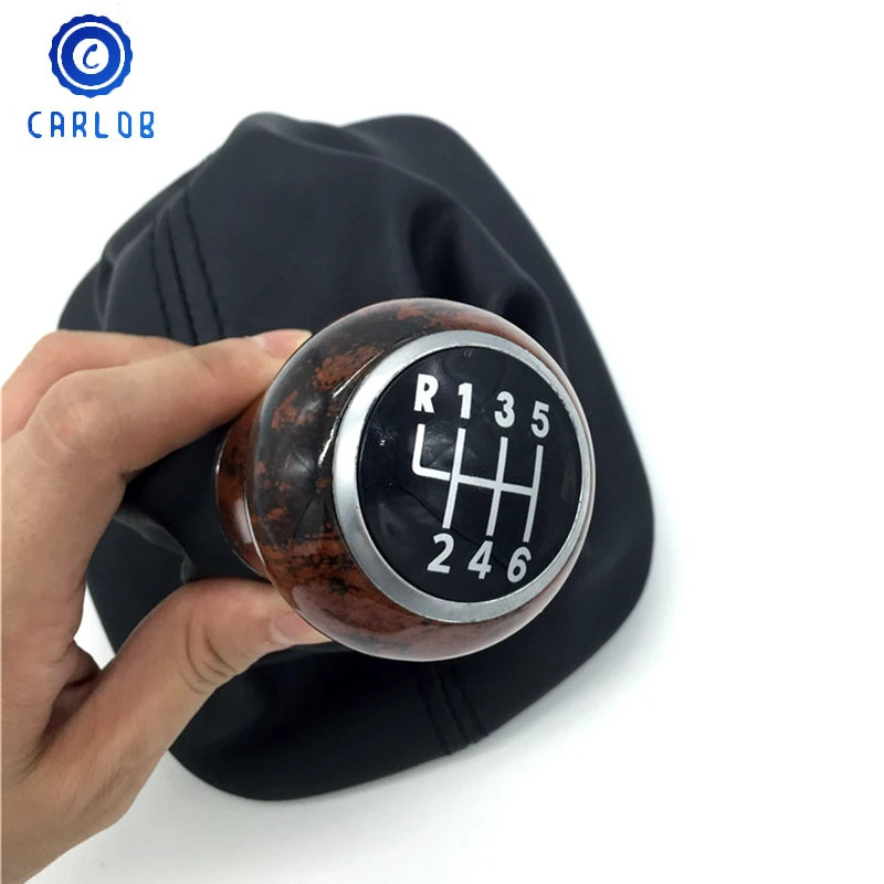 

CARLOB Car Styling 6 Speed Wooden Gear Shift Knob Gaitor Boot For VW Volkswagen Passat B5 1998 1999 2000 2001 2002 2003 2004