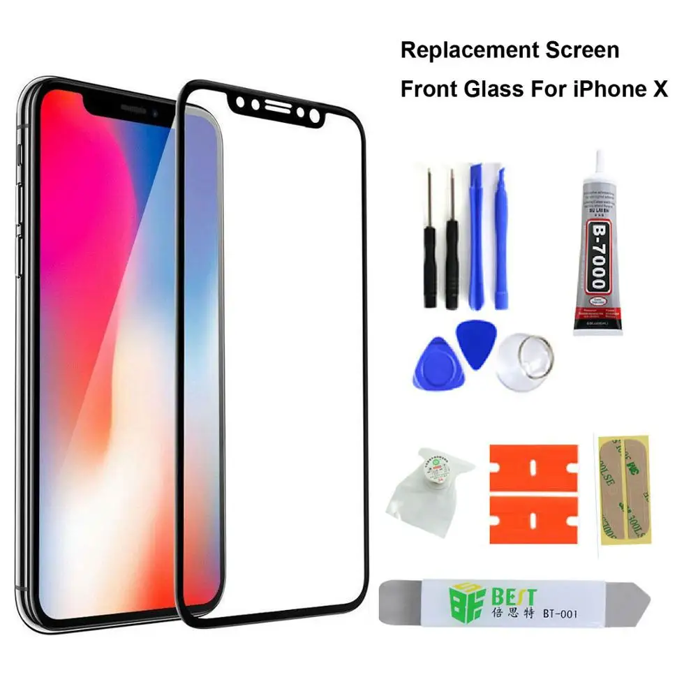 Для iPhone X/XS Замена спереди Внешний сенсорный экран Стекло объектив Комплект |