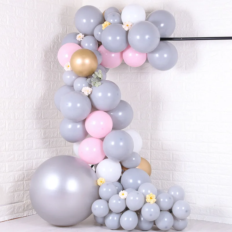 

10pcs 5inch 10inch Gray Color Thick Latex Balloons Birthday Balloons Valentine's Day Wedding Decoration Balloon Arch Decor Balls