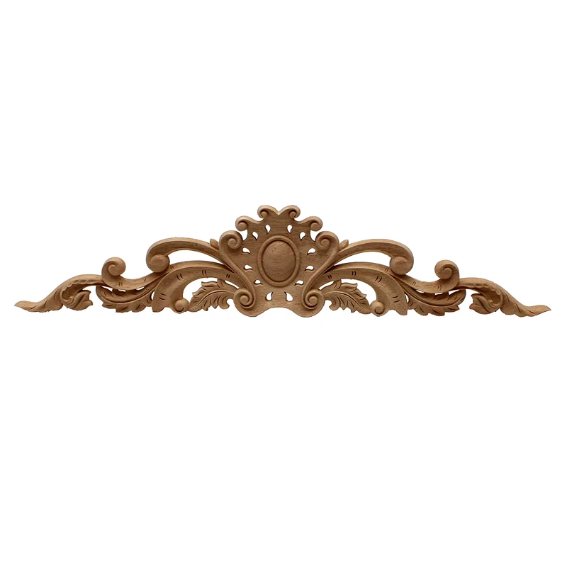 Vzlx Vintage Floral Wood Carved Corner Applique Wooden Carving
