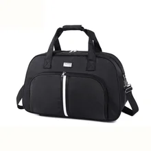 Для женщин туристические, ручные сумки Водонепроницаемый Чемодан Биг-бэг высокое качество большой Ёмкость черная сумка для путешествий T642