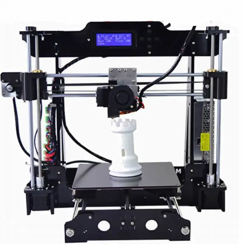 Newest 3D Printer DIY KIT Prusa i3 LCD Screen 220*220*220mm WP02E Black Support 5 Filaments