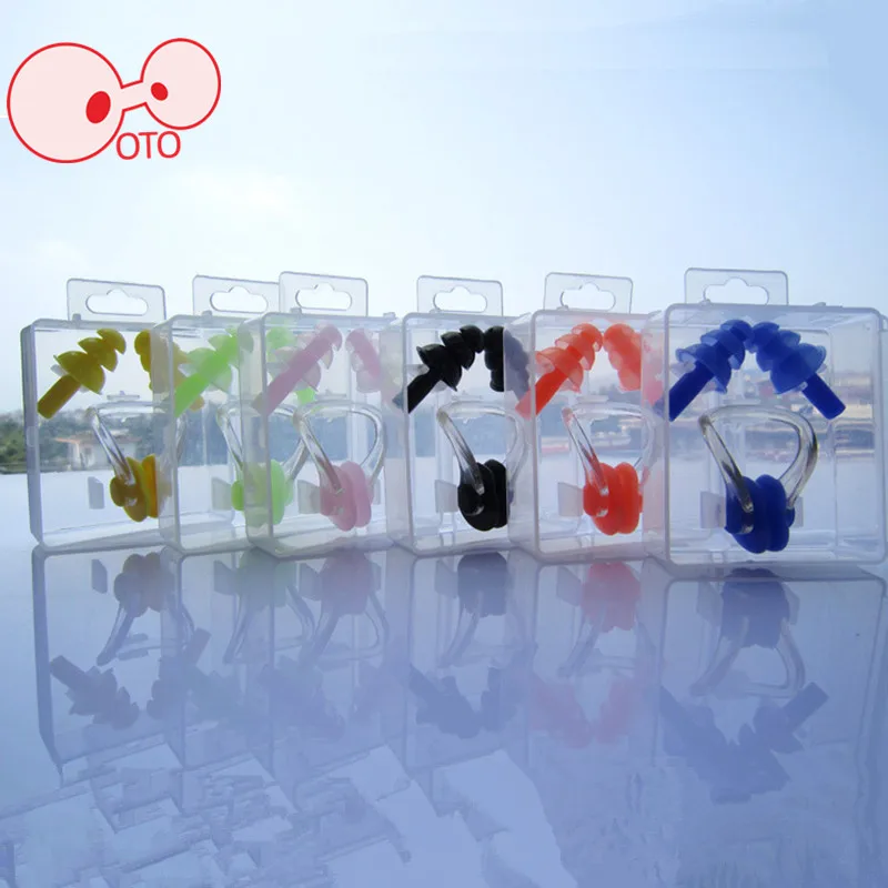 Swimming Supplies Waterproof Earplug Silicone Earplugs+ Nose Clip Watertight Set Water Sports Swimming Pool Accessories Ear Plug