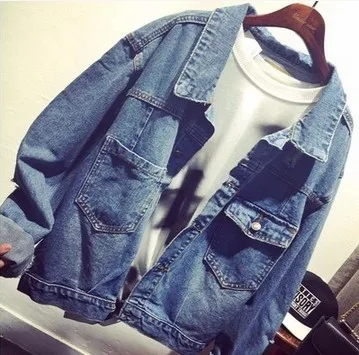 Danjeaner классический джинсовая куртка для женщин корейский стиль ретро синий плюс размеры пальто для будущих мам и куртки Женский бомбер Джинс
