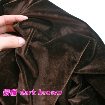 

Dark Brown Silk Velvet Fabric Velour Fabric Pleuche Fabric Clothing Fabric Evening Wear Sports wear Sold By The Yard