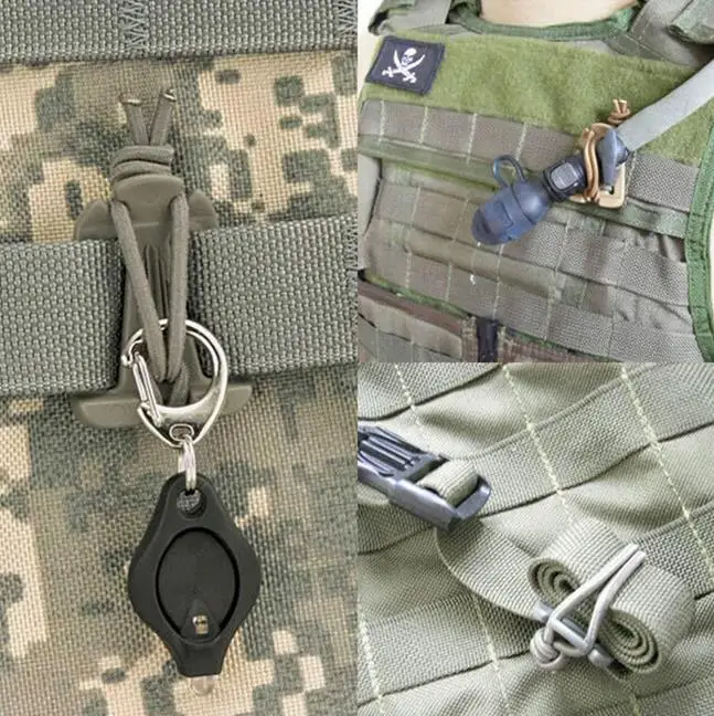 1 шт. военный Доминатор эластичный шнур подвесная Пряжка зажимы Молл Стиль