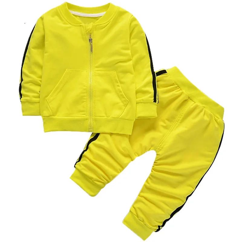 Модный весенне-осенний хлопковый спортивный комплект для маленьких мальчиков и девочек, куртка+ штаны, комплект из 2 предметов, спортивный костюм для мальчиков, комплект одежды для малышей, комплект для малышей - Цвет: as picture