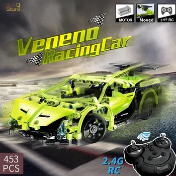 

Cada Remote Control Building Blocks Model Build Green Car Cross Race Car Electric Construction Rc BlocksToys