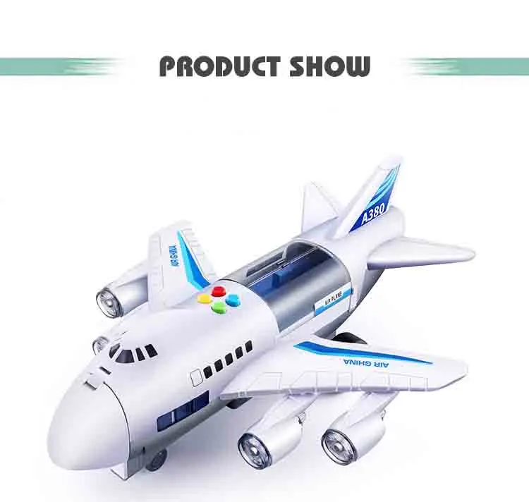 Музыкальная история моделирование трек инерция детская игрушка самолет большой размер пассажирский самолет дети лайнер игрушка автомобиль Бесплатный подарок карта