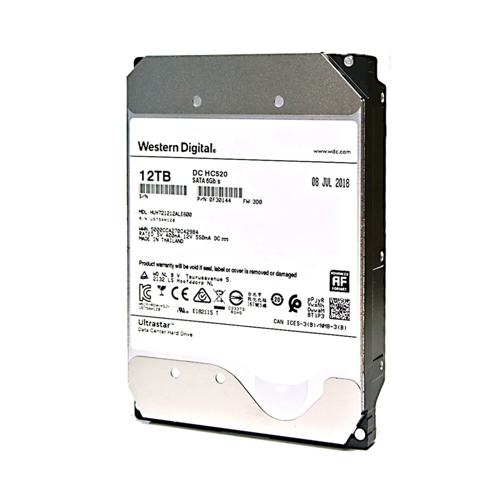  Western Digital 12 TB Ultrastar DC HC530 SATA HDD-7200 RPM clase SATA 6 Gb/s 512 MB Cache 35