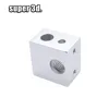 MK2 Aluminum Heating block with brass protection sleeve  for 3D printer MK10 MK2 extruder 20*20*13 M7 Thread ► Photo 3/6
