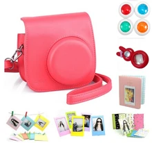 CAIUL 7 in 1 Fujifilm Instax Mini 8 Film Camera Accessories Bundle(Instax Mini 8 PU Case/ Mini Album/ Close-Up Selfie Lens….