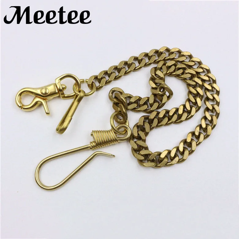 Solid Brass Trousers Jeans Wallet Chain Keychain Metal Buckle Waist