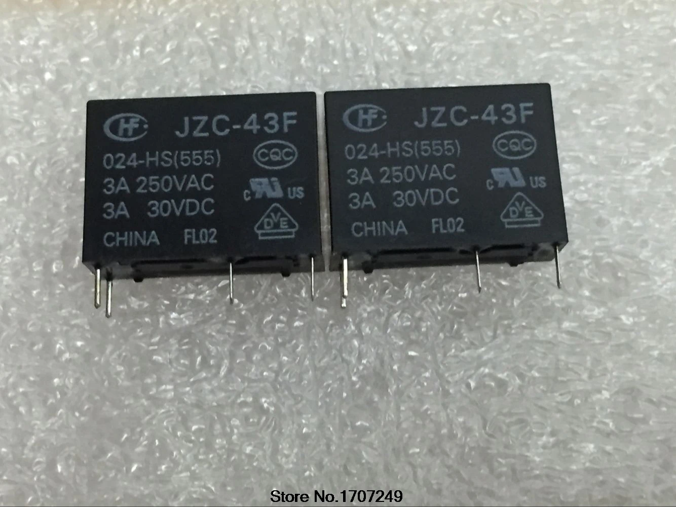Free Shipping 100% new original relay 10pcs/lot JZC 43F 024 HS JZC 43F ...