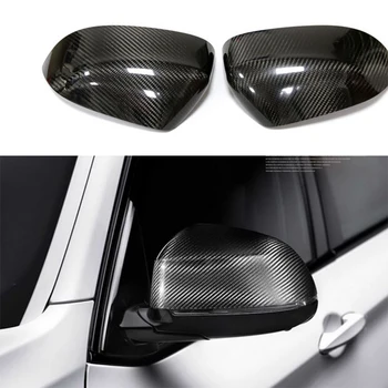 

2x Genuine Carbon Fiber Door Rearview Mirror Cover Trim For BMW X5 F15 14-17&X6 F16 15-17&X3 F25 2015-2017&X4 F26 15-17