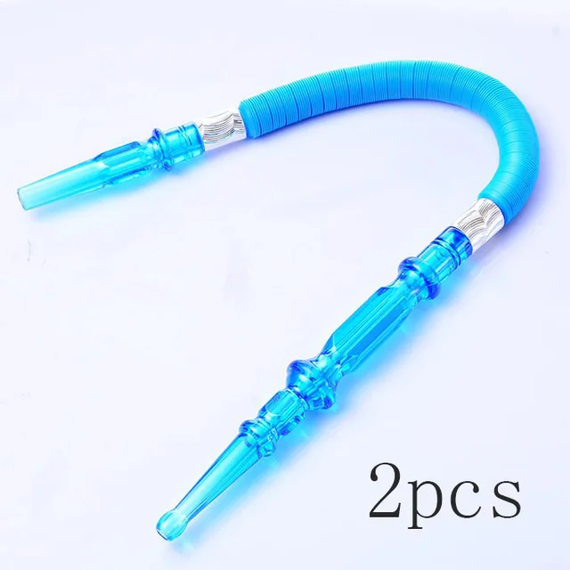 2 PCS Portable Arab Hookah Telescopic 2m Hookah Hose,Free Stretching And Shrinking Chicha Narguile Shisha Pipe Accessories - Цвет: Blue