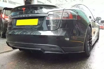 

For Tesla Model S --RZA style Carbon Fiber Diffuser& Rear Corners set Tesla Model S diffuser Nice fitment & Quality!