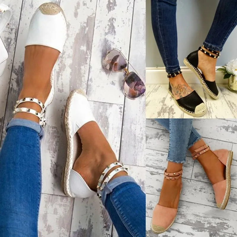 

Summer Female Sandals Hot Sell Fashion Women Footwear Breathable Closed Toe Flat Women Girls Ankle Strap Shoes 35-43 OF34
