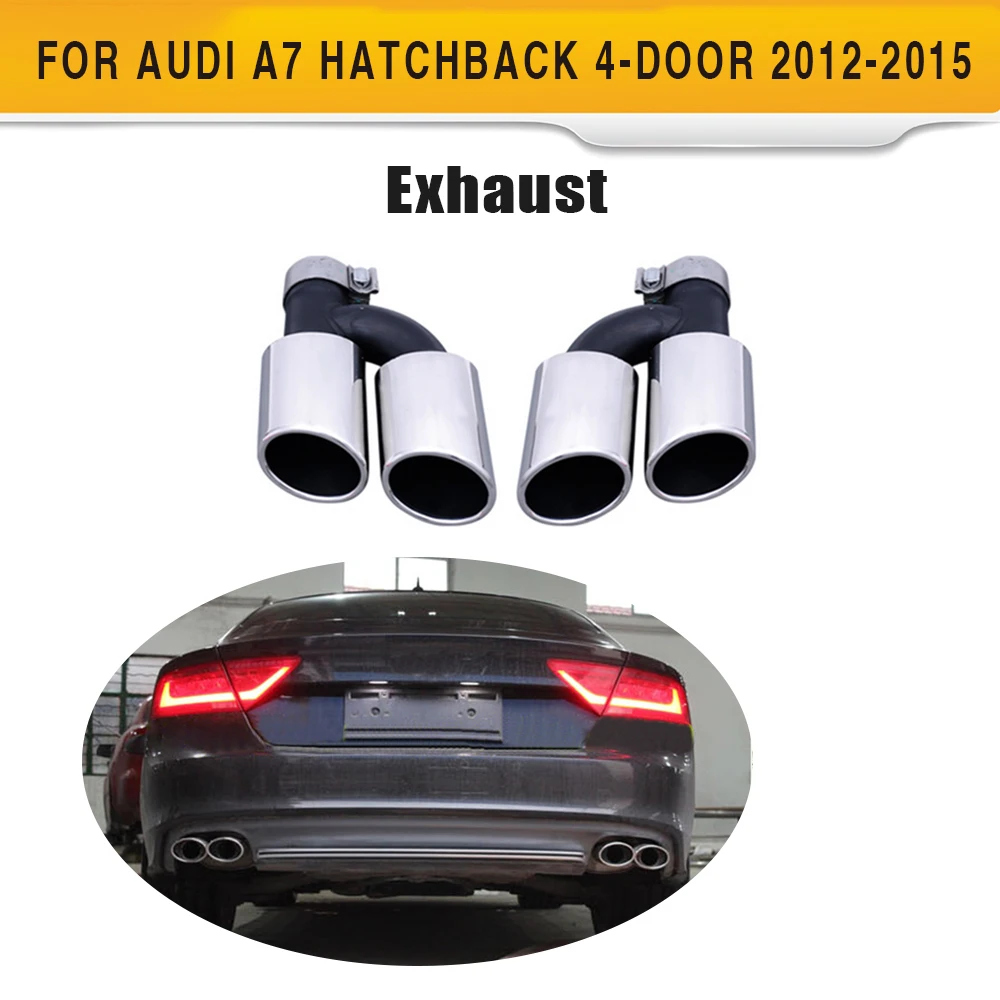 Stainless Steel Car Muffler Exhaust Tips For Audi A7 Standard Hatchback