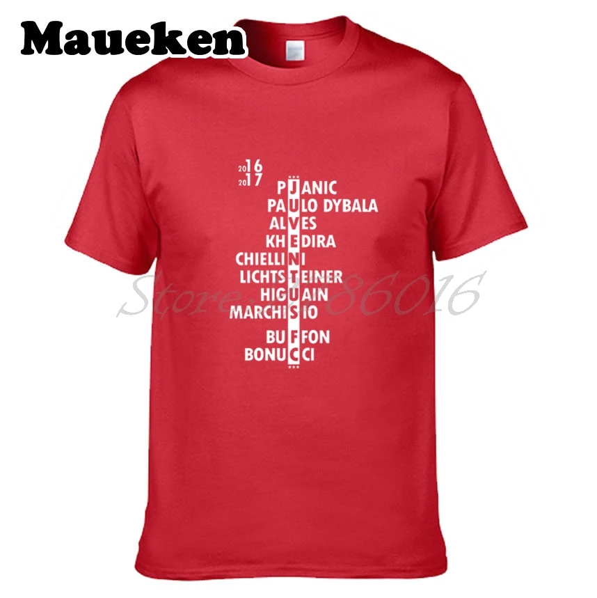 Мужская футболка 16/17 с коротким рукавом higuain buffon bonucci Pjanic Dybala Crossword W1106006|t shirt men|short
