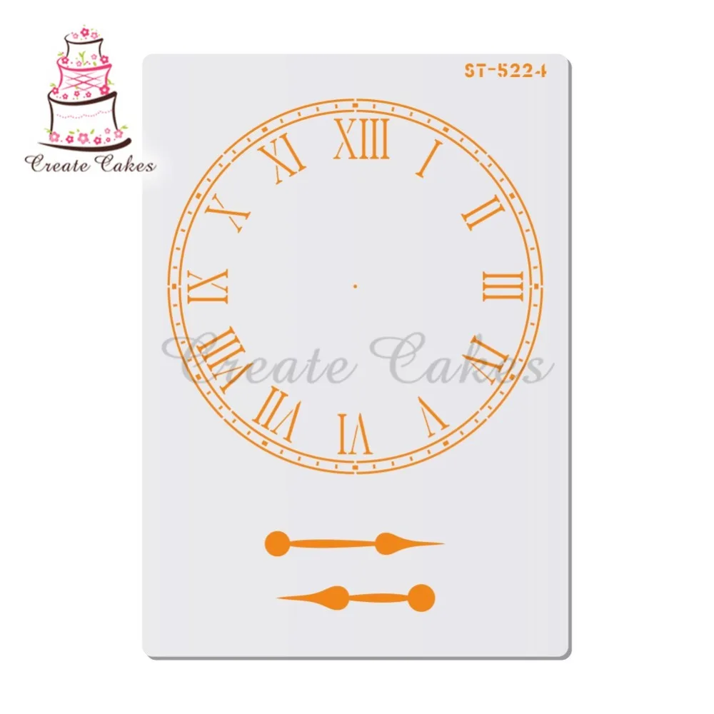 

Clock Design Stencils For Walls Painting Scrapbooking Stamp Album Decorative Embossing DIY Craft Paper Card Flower Template