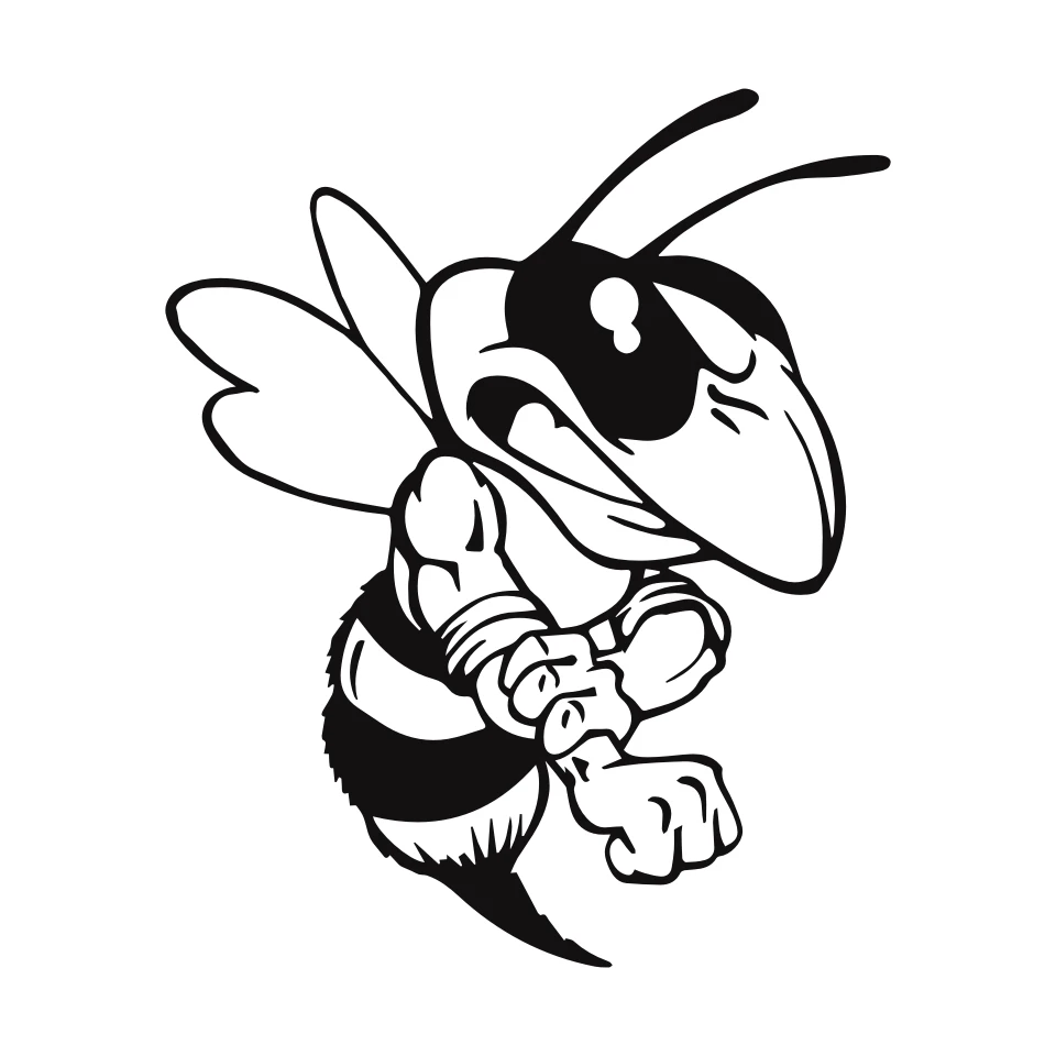 Cunymagos Animal Car Styling Funny Cartoon Attacking Bee Car Stickers And Decal Accessories 12.315CM  (3)