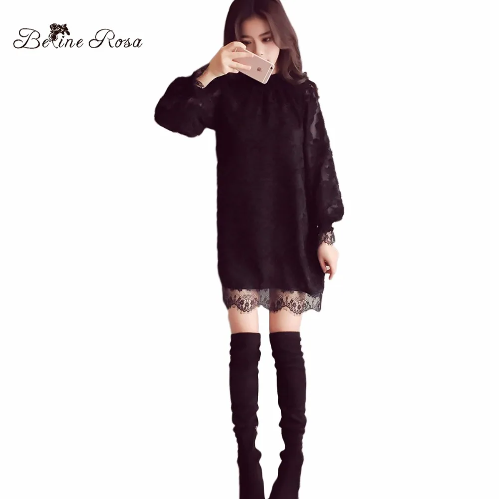 

BelineRosa Plus Size Women Clothes Lace Dresses Female Elegant Women Dress of Big Size L,XL,2XL,3XL,4XL Real Photo