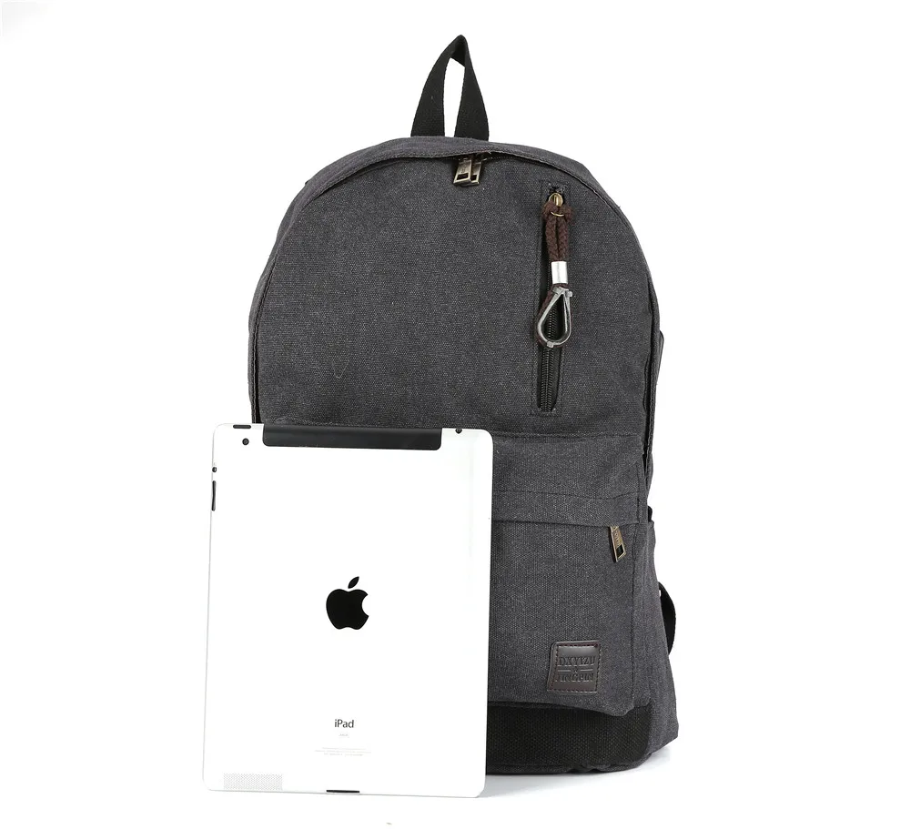 Холщовый Рюкзак для походов на природу сумки для студентов колледжа школьная сумка большой емкости для ноутбука унисекс Бесплатная