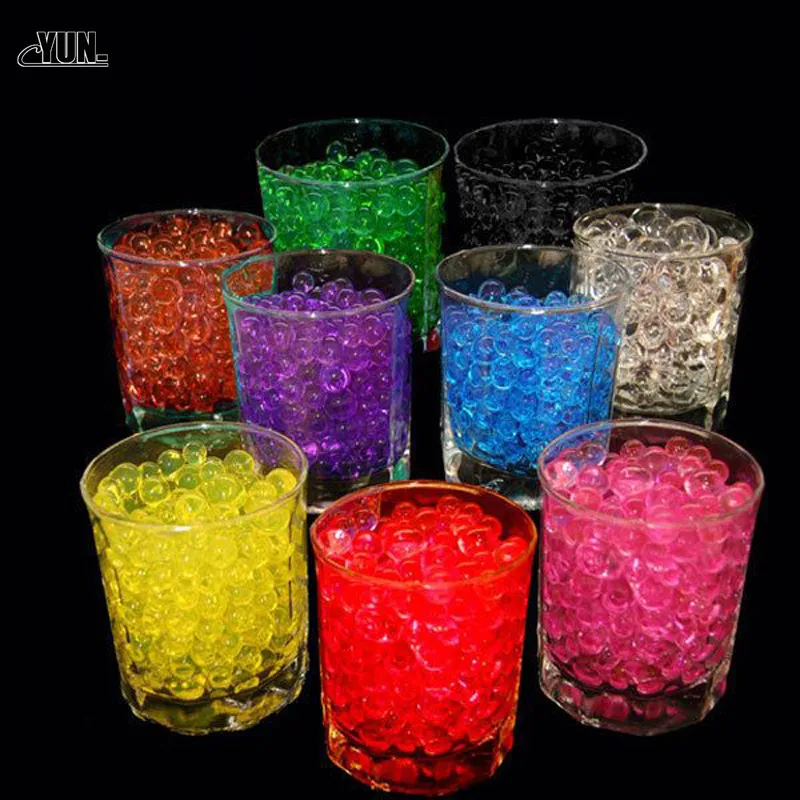 1000pcs Hydrogel Pearl Shaped Green Crystal Soil Water Beads Mud Grow Ball Wedding Growing Bulbs 5DYQ001 (33)