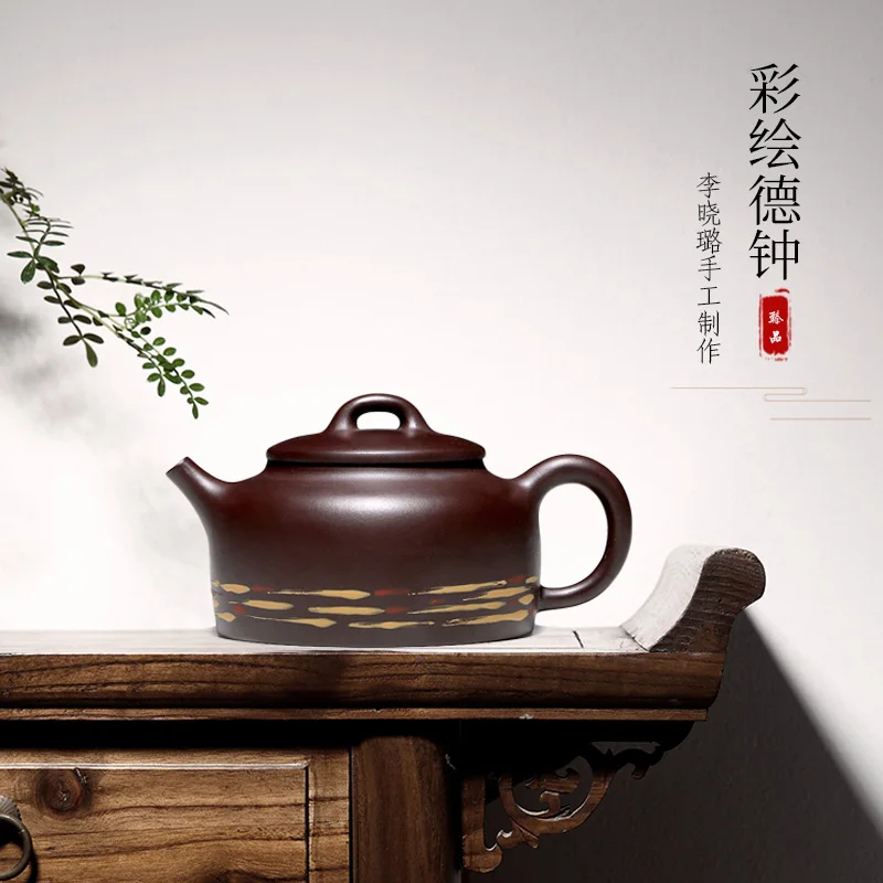 

li TaoYuan 】 pure manual recommended undressed ore coloured drawing or pattern, purple clay pot clock the teapot