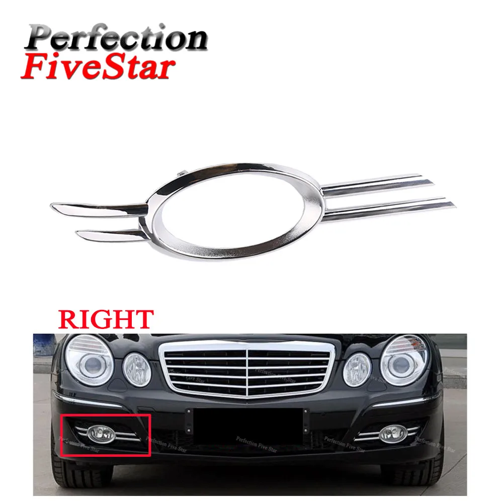 

2118851274 For Mercedes-Benz 2007-2009 W211 E320 E350 E550 Front Bumper Foglamp Fog Light Chrome Grill Trim Right