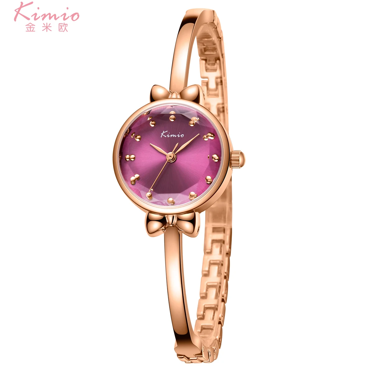 

KIMIO Quartz Diamond Wrist Watch Alloy Rose Gold Women Bracelet Watch Women Dress Woman Watches Luxury Brand Ladies Watch K6269