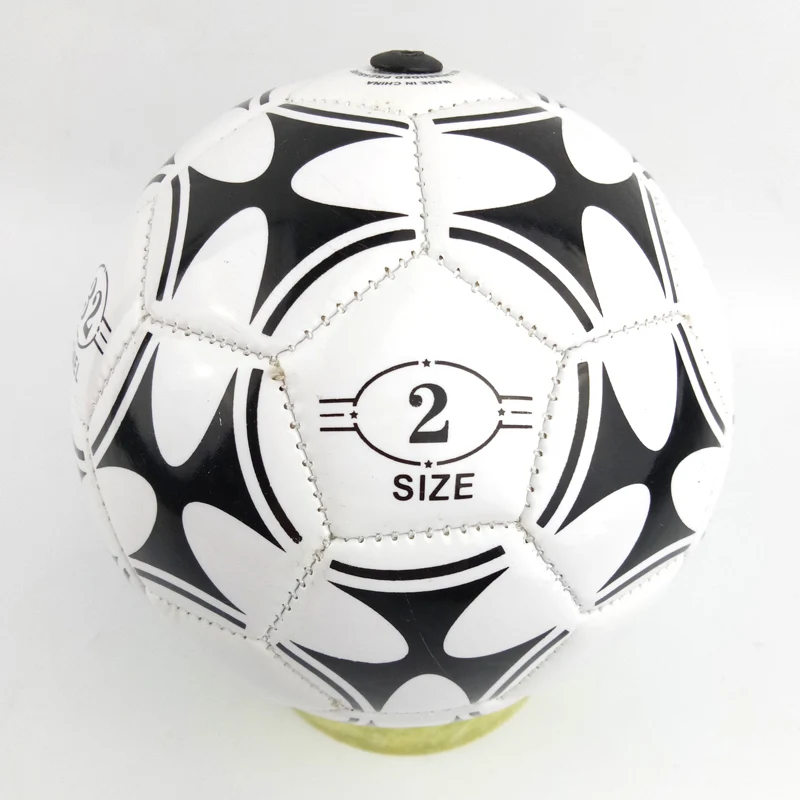 Открытый спортивный футбольный мяч из ПВХ Противоскользящий Размер 2 классический черный белый квадратный футбольный мяч для детей