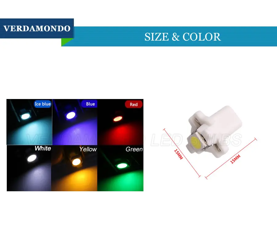 1 светодисветодиодный 20x B8.3D 5050 SMD T5 индикатор подогрева приборной панели