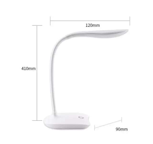 LED Rechargeable Reading Desk Lamps Dimmable led Lamp With Clamp USB 5V